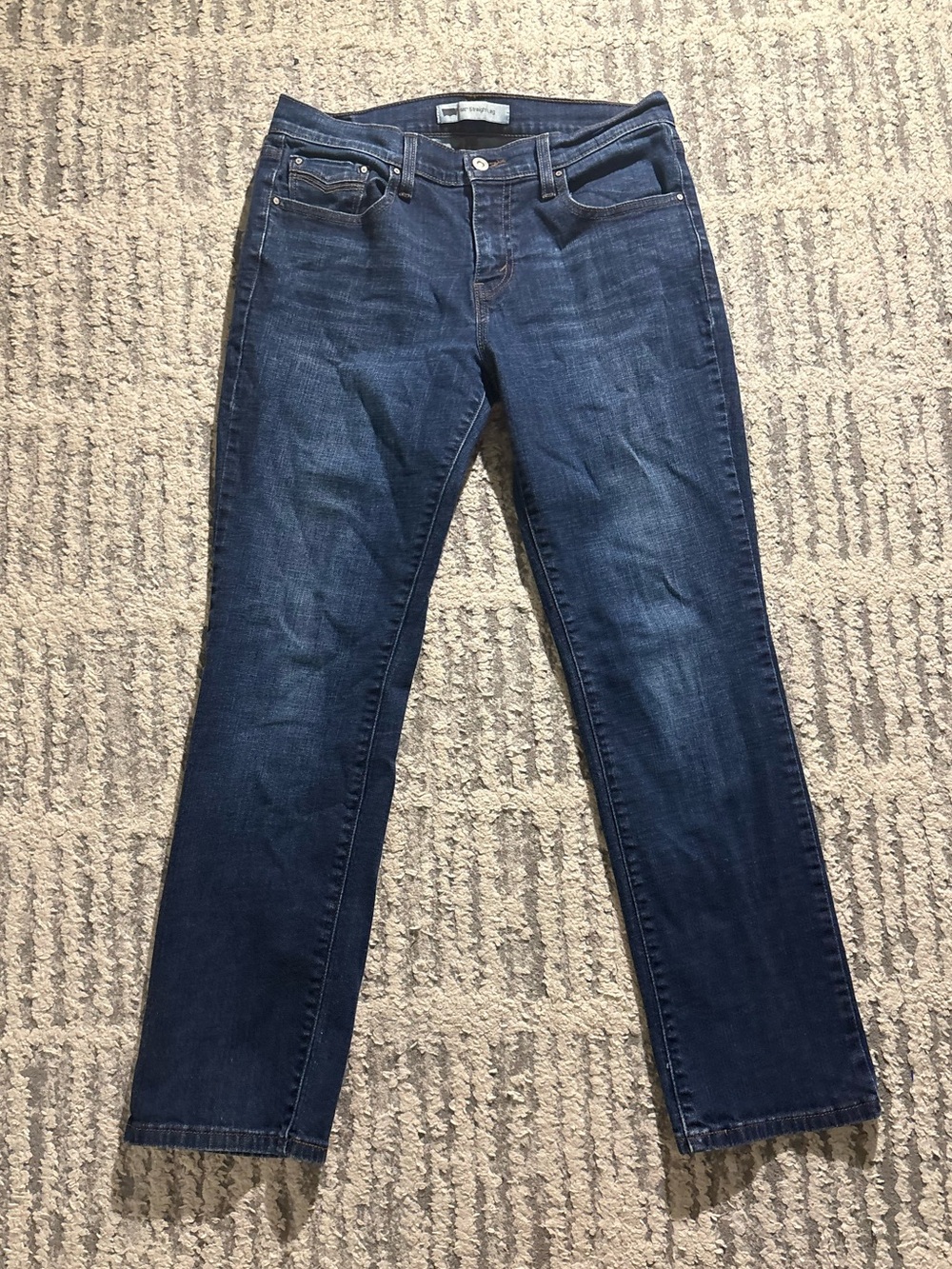 Levi’s 505 straight leg blue mid wash cool button jeans size 29